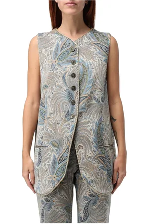 Etro Jakke, Dame, Flerfarvet, M, Bomuld, Paisley Jacquard Vest