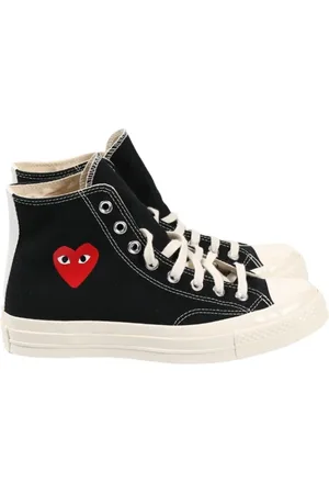 Comme des Garçons Sko, Herre, Sort, 42 1/2 EU, Bomuld, Sorte Canvas Snøresko