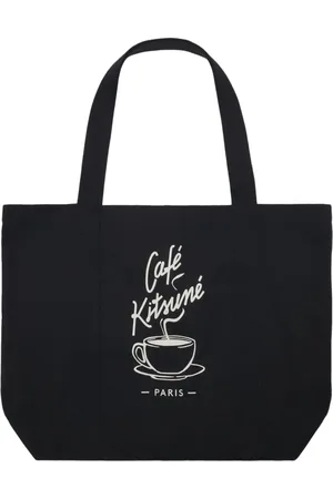 Maison Kitsuné Taske, Dame, Sort, ONE SIZE, Kaffe Kop Tote Taske