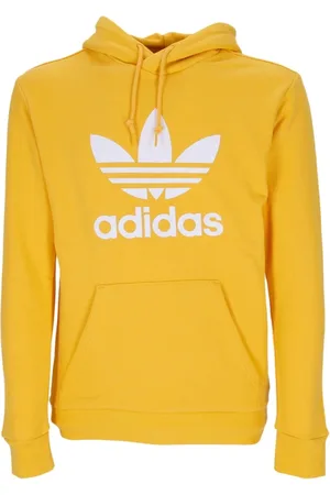 adidas Sweathshirts & Hoodies, Herre, Gul, XS, Bomuld, Letvægts Hættetrøje