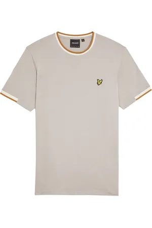 Lyle & Scott Top, Herre, Grå, S, Bomuld, Half Tipped T-Shirt