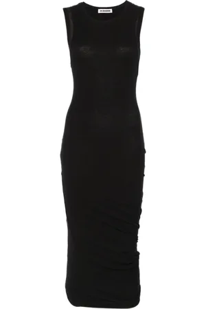 Jil Sander Kjole, Dame, Sort, S, Sort Lang Kjole