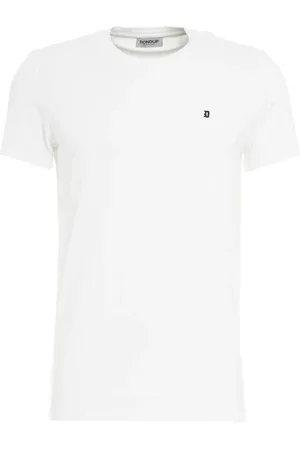 Dondup Top, Herre, Hvid, XL, Bomuld, Klassisk T-shirt med rund hals