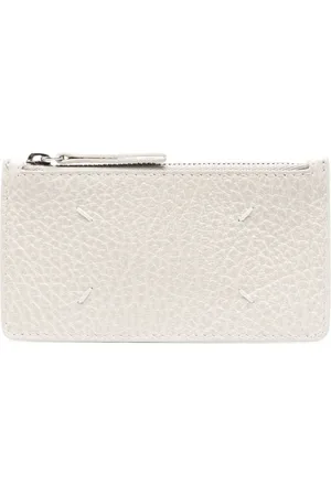 Maison Margiela Tilbehør, unisex, Hvid, ONE SIZE, Læder, Læder Zip-Up Wallet