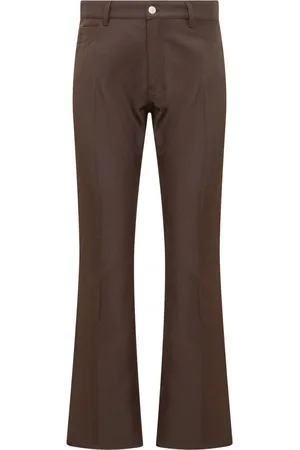 Courrèges Bukser, Herre, Brun, XL, Uld, 70`er Bootcut Bukser