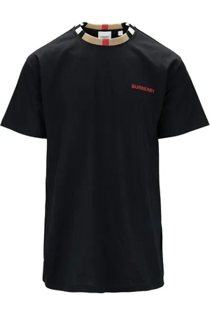 Burberry Top, Herre, Sort, XL, Bomuld, Crew Neck Bomulds T-shirt
