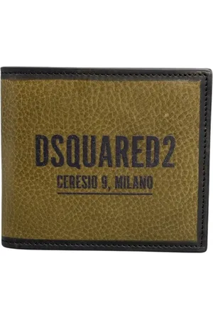 Dsquared2 Tilbehør, Herre, Grøn, ONE SIZE, Læder, Læderpung/Kortholder