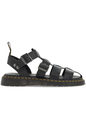 Dr. Martens Sko, Herre, Sort, 43 EU, Læder, Klassiske Læder Fisherman Sandaler
