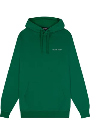 Lyle & Scott Sweathshirts & Hoodies, Herre, Grøn, 2XL, Bomuld, Loopback Broderet Hættetrøje