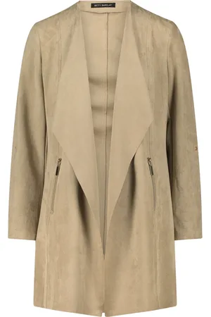 Betty Barclay Jakke, Dame, Grøn, 2XL, Uld, Vandfaldsblazerjakke