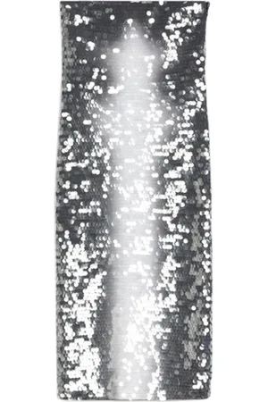 Sportmax Kjole, Dame, Sort, L, Sort Paillet Broderet Kjole