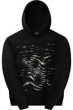 Daily paper Sweathshirts & Hoodies, Herre, Sort, M, Rewind Hoodie med Glow Prints