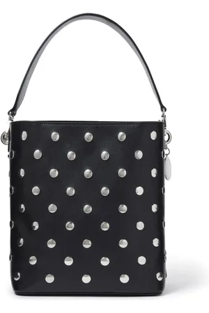 Stella McCartney Taske, Dame, Sort, ONE SIZE, Polyester, Frayme Studded Large Bucket Bag