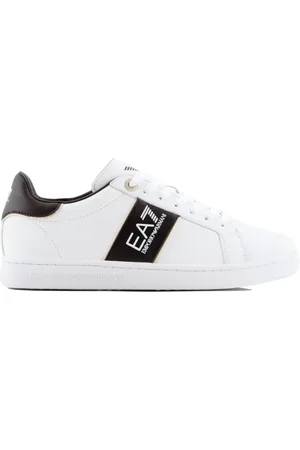 EA7 Sko, Herre, Hvid, 42 1/2 EU, Læder, Læder Sneakers