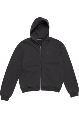 Acne Studios Sweathshirts & Hoodies, Dame, Sort, M, Bomuld, Sweatshirt med lynlås