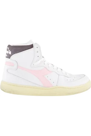 Diadora Sko, Dame, Hvid, 37 EU, Brugte hvide/pink basket sneakers