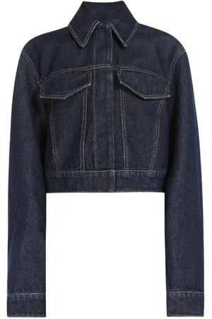 Sportmax Jakke, Dame, Blå, XS, Denim, Kort denimjakke