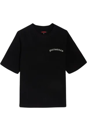 Pleasures Top, Herre, Sort, M, Bomuld, Grafisk Termisk Bomuld Sporty Skjorte