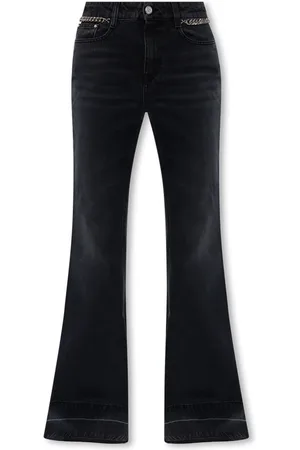 Stella McCartney Jeans, Dame, Sort, W25, Bomuld, Falabella Chain Flare Jeans