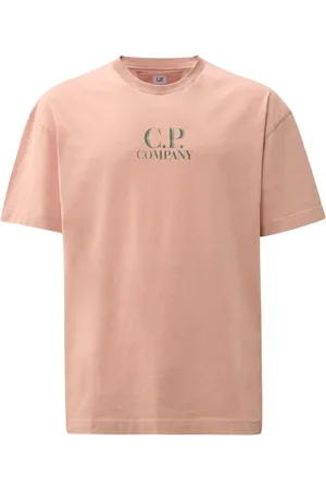 C.P. Company Top, Herre, Lyserød, XL, Bomuld, Logo Jersey T-shirt