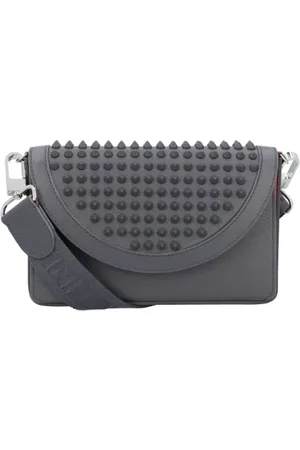 Christian Louboutin Taske, Herre, Grå, ONE SIZE, Uld, Laeder skuldertasker
