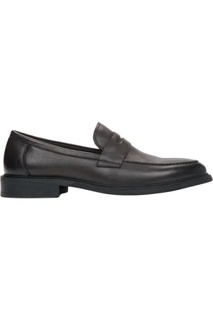 Estro Sko, Herre, Brun, 43 EU, Læder, Mørkebrune Penny Loafers