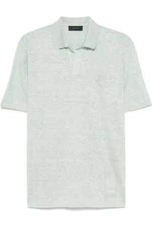 Sease Top, Herre, Grøn, XL, Bomuld, Linned/Bomuld Polo Skjorte, Lavet i Italien