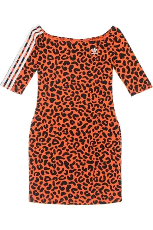adidas Kjole, Dame, Flerfarvet, M, Bomuld, Kort, slank kjole med dyreprint