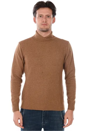 D.A. Daniele Alessandrini Strik, Herre, Brun, M, Uld, Melbourne Sweater Pullover