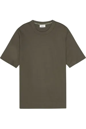 NN.07 Top, Herre, Grøn, L, Bomuld, Afslappet Merceriseret Bomuld T-shirt