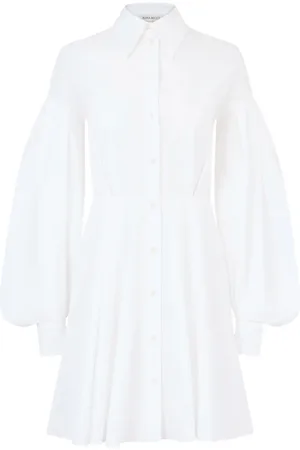 Nina Ricci Kjole, Dame, Hvid, XS, Midi Kjole MED Kokonærmer