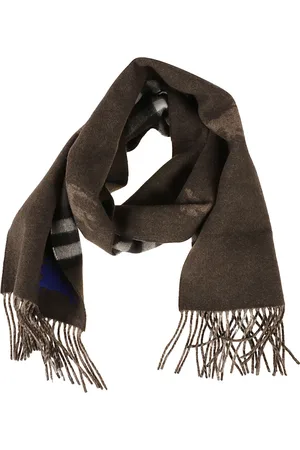 Burberry Tilbehør, unisex, Brun, ONE SIZE, Uld, Equestrian Knight Motif Fringed Scarf