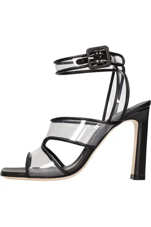 Sergio Rossi Sko, Dame, Sort, 37 1/2 EU, Læder, Sandal Sort