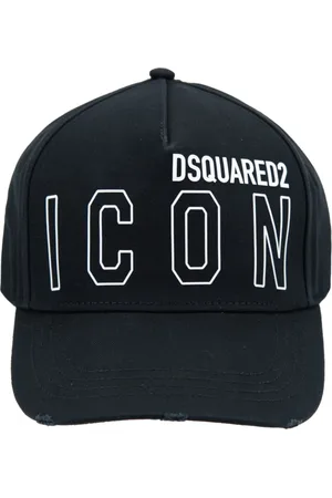 Dsquared2 Tilbehør, unisex, Sort, ONE SIZE, Bomuld, Ikonisk baseballkasket med spænde