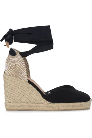 Castaner Sko, Dame, Sort, 36 EU, Bomuld, Chiara Wedge Sandaler