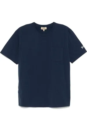 Woolrich Top, Herre, Blå, 2XL, Blå T-shirts og Polos med Logo