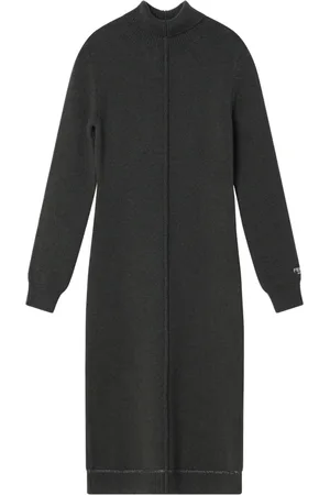 Fendi Kjole, Dame, Grøn, XS, Uld, Strikket Hverdags Kjole
