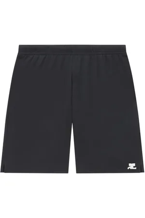 Courrèges Shorts, Herre, Sort, L, Polyester, Sport Lycra Football Shorts