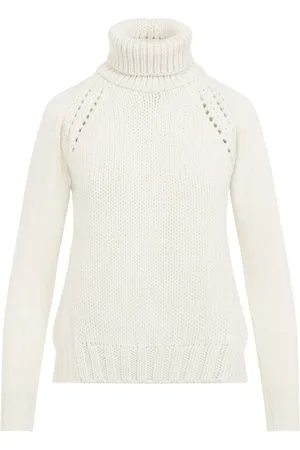 Fabiana Filippi Strik, Dame, , 2XS, Uld, Ribstrikket turtleneck sweater