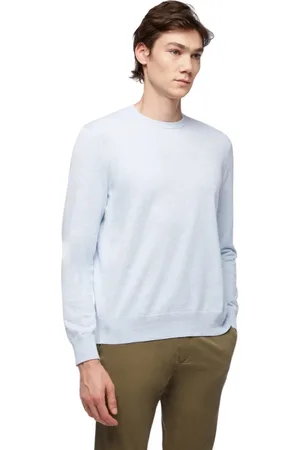 Brooks Brothers Strik, Herre, Blå, M, Bomuld, Supima Cotton Crewneck Sweater