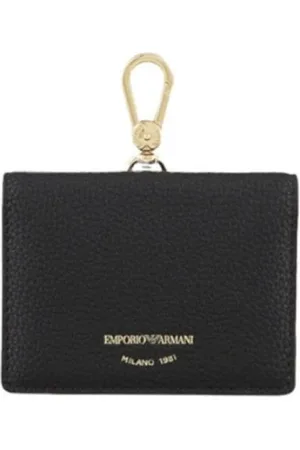 Emporio Armani Tilbehør, Dame, Sort, ONE SIZE, Uld, Kortholder med aftagelig rem