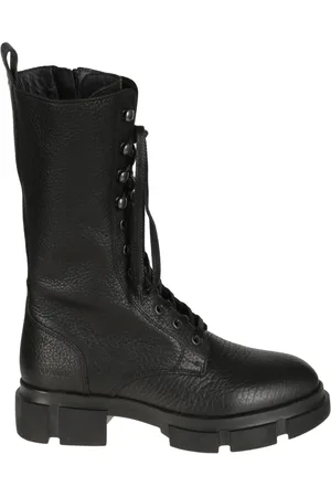 Copenhagen Shoes Sko, Dame, Sort, 37 EU, Læder, Sort Combat Snørestøvler