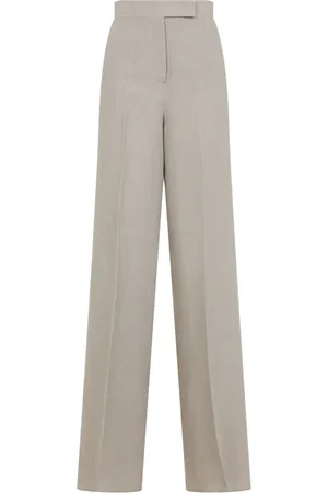 Max Mara Bukser, Dame, , 2XS, Linned, Neutrale Linnedbukser
