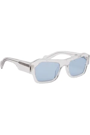 MARCELO BURLON Tilbehør, unisex, Blå, 54 MM, Uld, Firkantede Trendy Solbriller