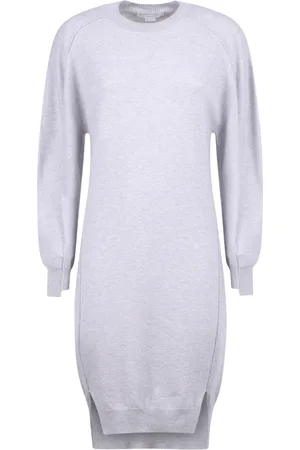 Stella McCartney Kjole, Dame, Grå, XS, Bomuld, Bomulds Midi Sommerkjole