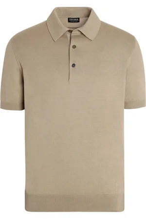 Ermenegildo Zegna Top, Herre, Brun, M, N02 Polo Shirt Klassisk Stil