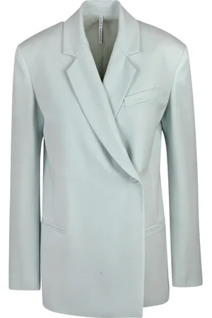 LIVIANA CONTI Jakke, Dame, Grøn, XS, Uld, Double-breasted Blazer i Gabardine