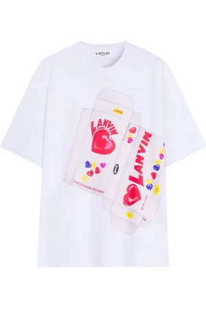 Lanvin Top, Herre, Hvid, L, Candy Print T-shirt
