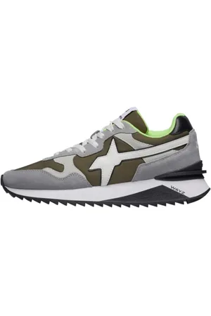W6YZ Sko, Herre, Flerfarvet, 43 EU, Uld, Militærgrå og hvide sneakers