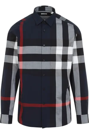 Burberry Skjorte, Herre, Flerfarvet, S, Bomuld, Check Cotton Skjorte